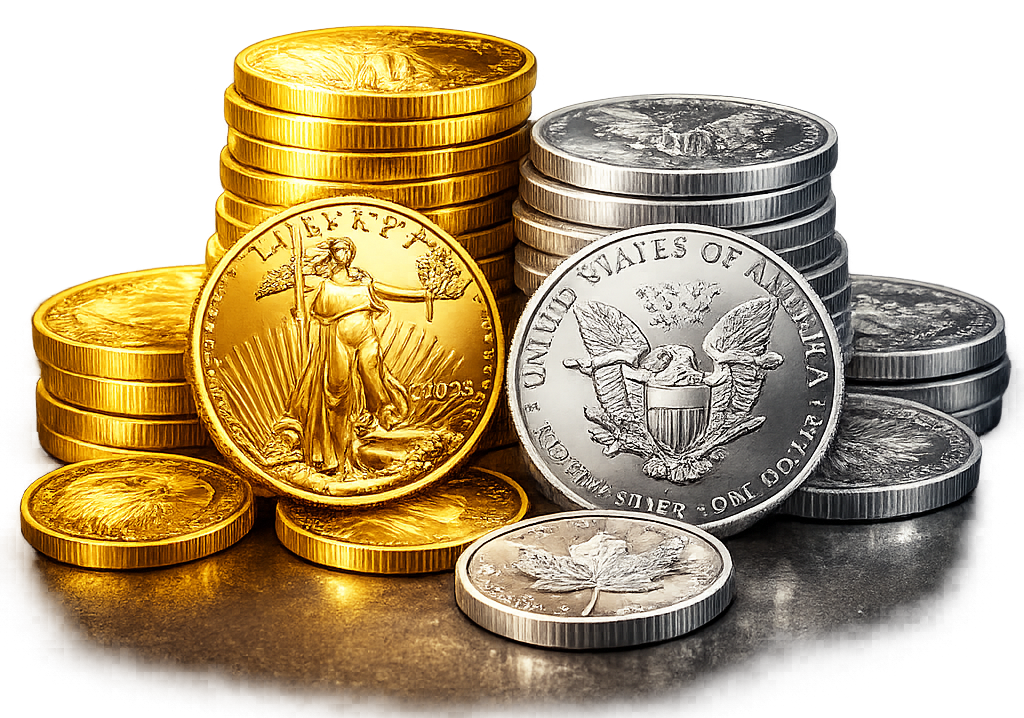 gold--und-silbermunzen