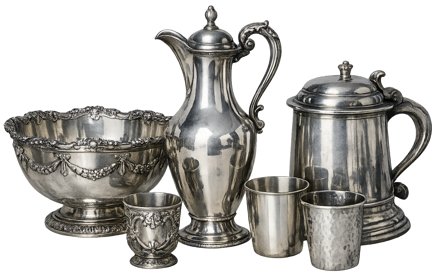schalen-kruge-und-becher-in-silber-und-versilbert